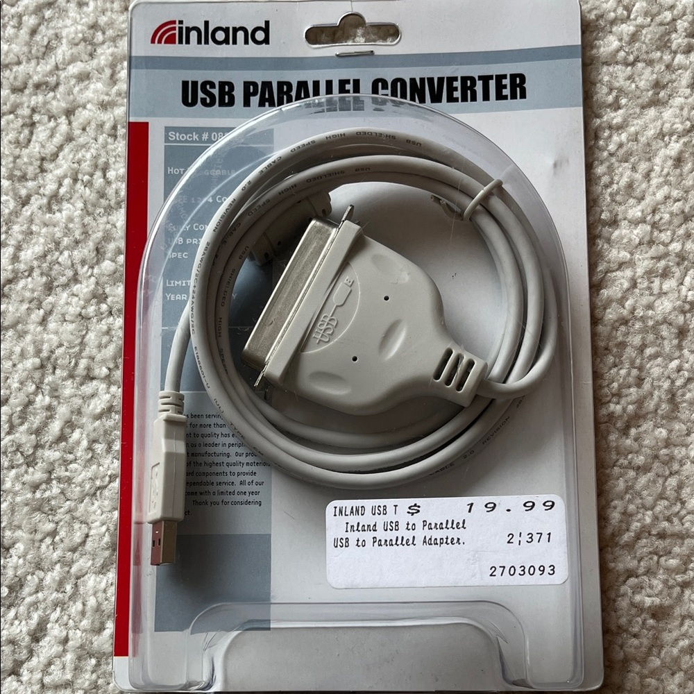 USB to Parallel Adapter - Gray